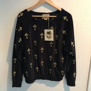 Wildfox sweater black/gold *NWT*
